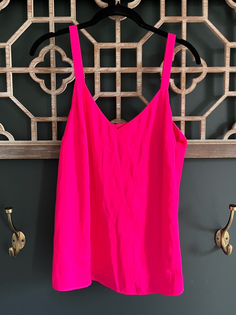 Lilly Pulitzer Hot Pink V-Neck Cami Tank